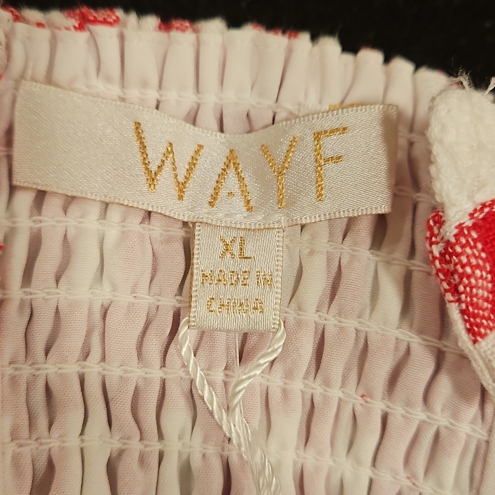 πWAYF x Styled Coco!π Gracie Gingham Linen-Blend Midi Dress Red Gingham XL NWT - Picture 14 of 16